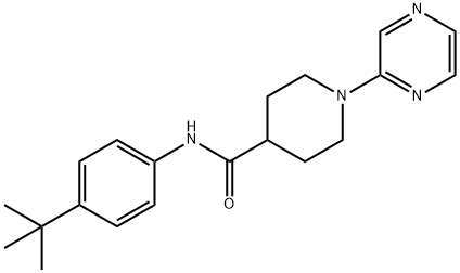 4-Piperidinecarboxamide,N-[4-(1,1-dimethylethyl)phenyl]-1-pyrazinyl-(9CI) Struktur