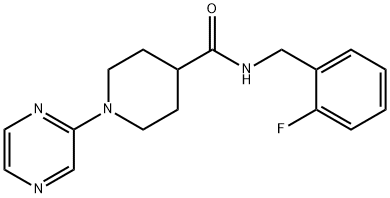 4-Piperidinecarboxamide,N-[(2-fluorophenyl)methyl]-1-pyrazinyl-(9CI) Struktur