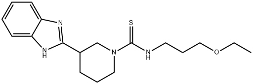 1-Piperidinecarbothioamide,3-(1H-benzimidazol-2-yl)-N-(3-ethoxypropyl)-(9CI) Struktur