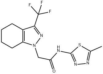 1H-Indazole-1-acetamide,4,5,6,7-tetrahydro-N-(5-methyl-1,3,4-thiadiazol-2-yl)-3-(trifluoromethyl)-(9CI) Struktur