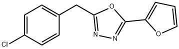 1,3,4-Oxadiazole,2-[(4-chlorophenyl)methyl]-5-(2-furanyl)-(9CI) Struktur