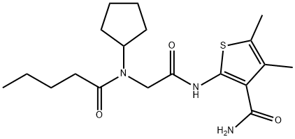 3-Thiophenecarboxamide,2-[[[cyclopentyl(1-oxopentyl)amino]acetyl]amino]-4,5-dimethyl-(9CI) Struktur