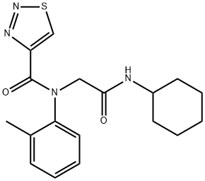 1,2,3-Thiadiazole-4-carboxamide,N-[2-(cyclohexylamino)-2-oxoethyl]-N-(2-methylphenyl)-(9CI) Struktur