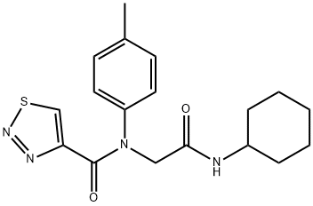 1,2,3-Thiadiazole-4-carboxamide,N-[2-(cyclohexylamino)-2-oxoethyl]-N-(4-methylphenyl)-(9CI) Struktur