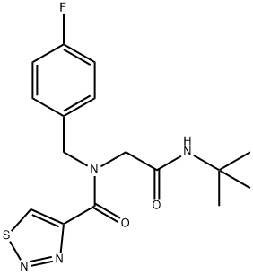 1,2,3-Thiadiazole-4-carboxamide,N-[2-[(1,1-dimethylethyl)amino]-2-oxoethyl]-N-[(4-fluorophenyl)methyl]-(9CI) Struktur