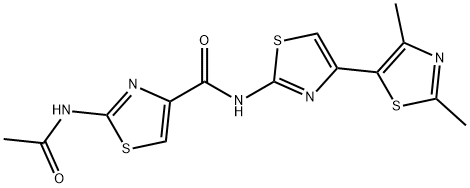 4-Thiazolecarboxamide,2-(acetylamino)-N-(2,4-dimethyl[4,5-bithiazol]-2-yl)-(9CI) Struktur