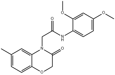 4H-1,4-Benzoxazine-4-acetamide,N-(2,4-dimethoxyphenyl)-2,3-dihydro-6-methyl-3-oxo-(9CI) Struktur