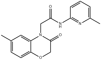 4H-1,4-Benzoxazine-4-acetamide,2,3-dihydro-6-methyl-N-(6-methyl-2-pyridinyl)-3-oxo-(9CI) Struktur