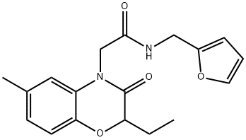 4H-1,4-Benzoxazine-4-acetamide,2-ethyl-N-(2-furanylmethyl)-2,3-dihydro-6-methyl-3-oxo-(9CI) Struktur