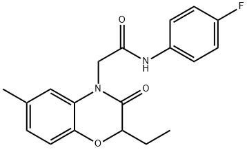 4H-1,4-Benzoxazine-4-acetamide,2-ethyl-N-(4-fluorophenyl)-2,3-dihydro-6-methyl-3-oxo-(9CI) Struktur