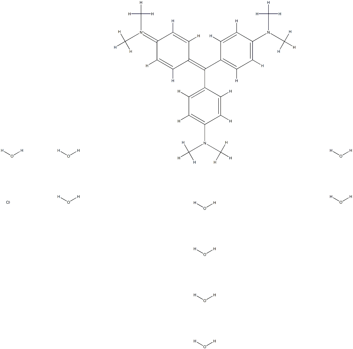 Crystal Violet Nonahydrate Struktur