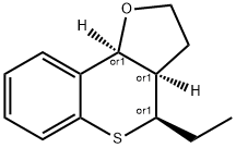 4H-[1]Benzothiopyrano[4,3-b]furan,4-ethyl-2,3,3a,9b-tetrahydro-,(3aR,4R,9bS)-rel-(9CI) Struktur