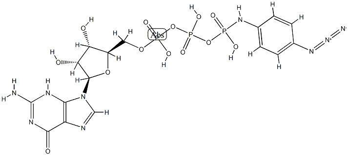 GTP gamma-4-azidoanilide Struktur