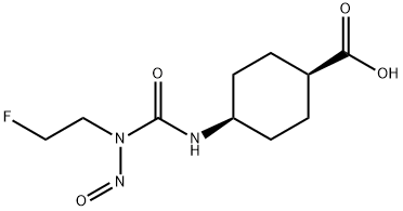 4α-[3-(2-Fluoroethyl)-3-nitrosoureido]-1α-cyclohexanecarboxylic acid Struktur