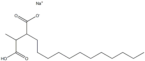 2-Dodecyl-3-methylsuccinic acid 1-hydrogen 4-sodium salt Struktur