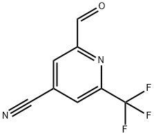 4-Pyridinecarbonitrile,2-formyl-6-(trifluoromethyl)-(9CI) Struktur