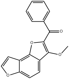 2-Benzoyl-3-methoxybenzo[1,2-b:3,4-b']difuran Struktur