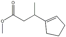 β-Methyl-1-cyclopentene-1-propionic acid methyl ester Struktur