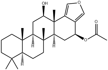 4,4,8-Trimethyl-D-homo-5α-androstano[17,17a-c]furan-12β,16β-diol 16-acetate Struktur