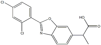 2-(2,4-Dichlorophenyl)-α-methyl-6-benzoxazoleacetic acid Struktur