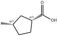 Cyclopentanecarboxylic acid, 3-methyl-, (1R,3S)-rel- (9CI) Struktur