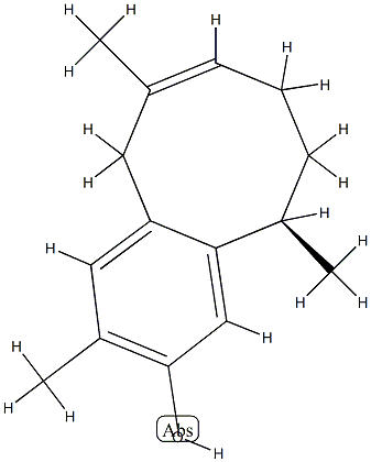 (6Z,10S)-5,8,9,10-Tetrahydro-3,6,10α-trimethylbenzocyclooctene-2-ol Struktur