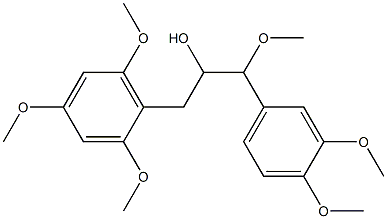 β,3,4-Trimethoxy-α-[(2,4,6-trimethoxyphenyl)methyl]benzeneethanol Struktur