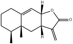 (3aS)-3aβ,4,4a,5,6,7,8,9aβ-Octahydro-4aβ,5β-dimethyl-3-methylenenaphtho[2,3-b]furan-2(3H)-one Struktur