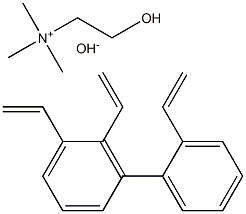 Benzenemethanaminium, ar-ethenyl-N-(2-hydroxyethyl)-N,N-dimethyl-, hydroxide, polymer with diethenylbenzene Struktur