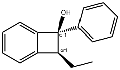 Bicyclo[4.2.0]octa-1,3,5-trien-7-ol, 8-ethyl-7-phenyl-, (7R,8S)-rel- (9CI) Struktur