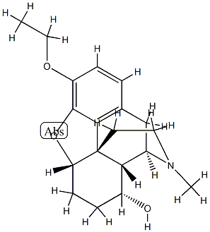 4,5α-Epoxy-3-ethoxy-17-methylmorphinan-8α-ol Struktur