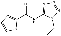 2-Thiophenecarboxamide,N-(1-ethyl-1H-tetrazol-5-yl)-(9CI) Struktur