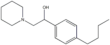 4-Butyl-α-(piperidinomethyl)benzyl alcohol Struktur