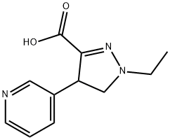 1H-Pyrazole-3-carboxylicacid,1-ethyl-4,5-dihydro-4-(3-pyridinyl)-(9CI) Struktur