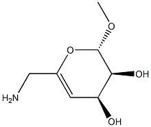 beta-L-erythro-Hex-4-enopyranoside, methyl 6-amino-4,6-dideoxy- (9CI) Struktur