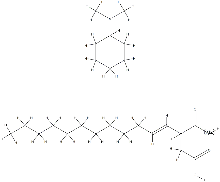 dodecenylsuccinic acid, compound with N,N-dimethylcyclohexylamine (1:1) Struktur