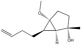 Bicyclo[3.1.0]hexan-2-ol, 6-(3-butenyl)-5-methoxy-2-methyl-, (1R,2S,5S,6R)-rel- (9CI) Struktur