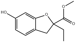 2-Benzofurancarboxylicacid,2-ethyl-2,3-dihydro-6-hydroxy-,methylester(9CI) Struktur