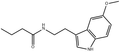 N-<2-(5-methoxy-1H-indol-3-yl)ethyl>butanamide Struktur