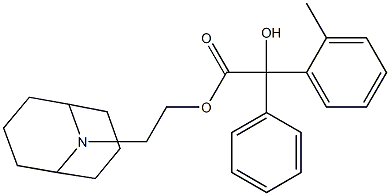 2-Methylbenzilic acid=2-(9-azabicyclo[3.3.1]nonan-9-yl)ethyl ester Struktur