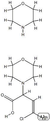 4,4-dichloro-2-morpholin-4-yl-but-3-enoic acid, morpholine Struktur