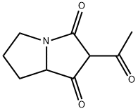 1H-Pyrrolizine-1,3(2H)-dione,2-acetyltetrahydro-(9CI) Struktur