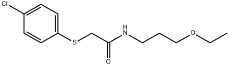 2-[(4-chlorophenyl)sulfanyl]-N-(3-ethoxypropyl)acetamide Struktur