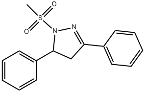 1-(methylsulfonyl)-3,5-diphenyl-4,5-dihydro-1H-pyrazole Struktur