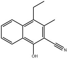 2-Naphthalenecarbonitrile,4-ethyl-1-hydroxy-3-methyl-(9CI) Struktur