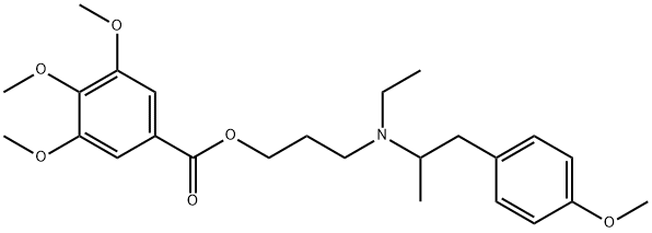 3,4,5-Trimethoxybenzoic acid 3-[ethyl(4-methoxy-α-methylphenethyl)amino]propyl ester Struktur