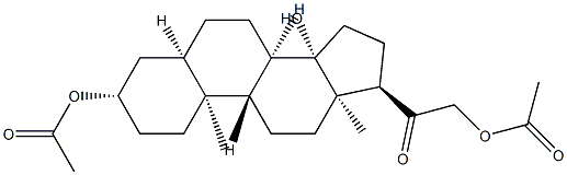 (14β,17R)-3β,14,21-Trihydroxy-5β-pregnan-20-one 3,21-diacetate Struktur