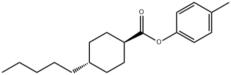 4β-Pentyl-1α-cyclohexanecarboxylic acid p-tolyl ester Struktur