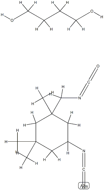 1,4-Butanediol, polymer with 5-isocyanato-1-(isocyanatomethyl)-1,3,3-t rimethylcyclohexane Struktur