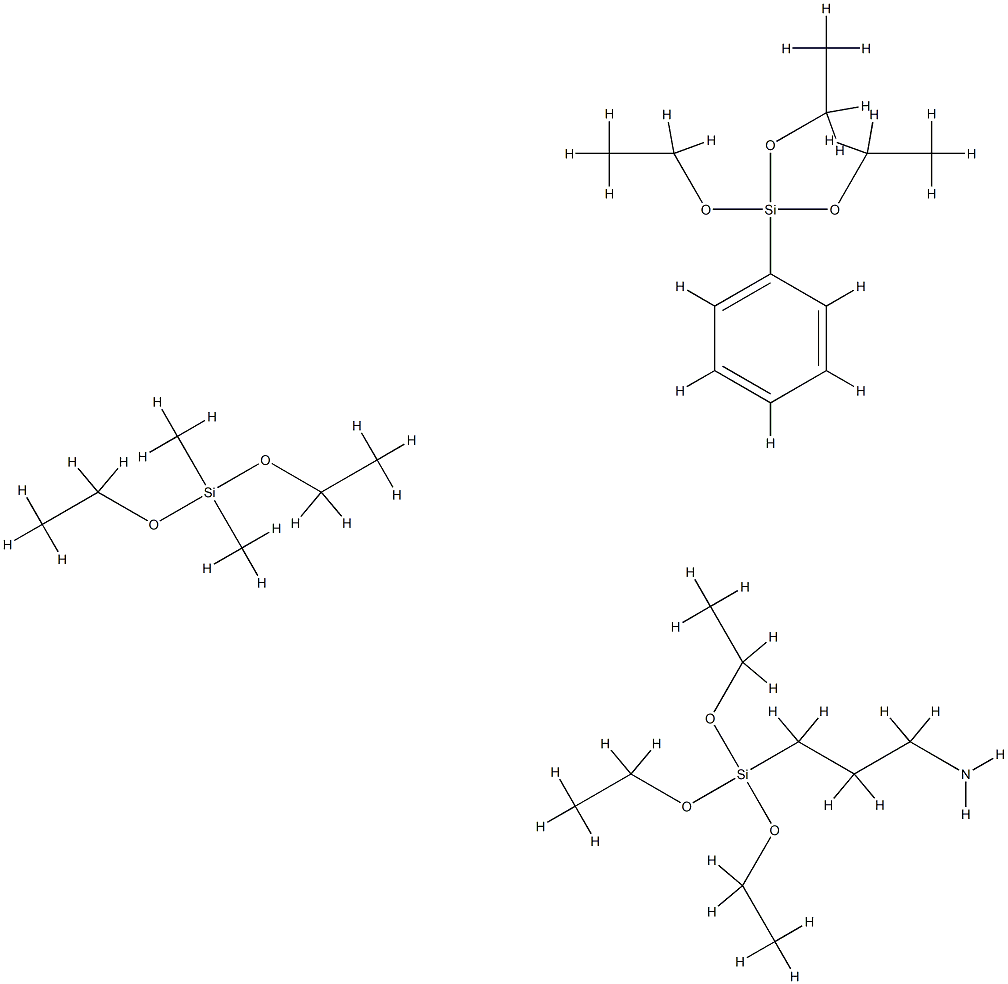 1-Propanamine, 3-(triethoxysilyl)-, polymer with diethoxydimethylsilan e and triethoxyphenylsilane Struktur